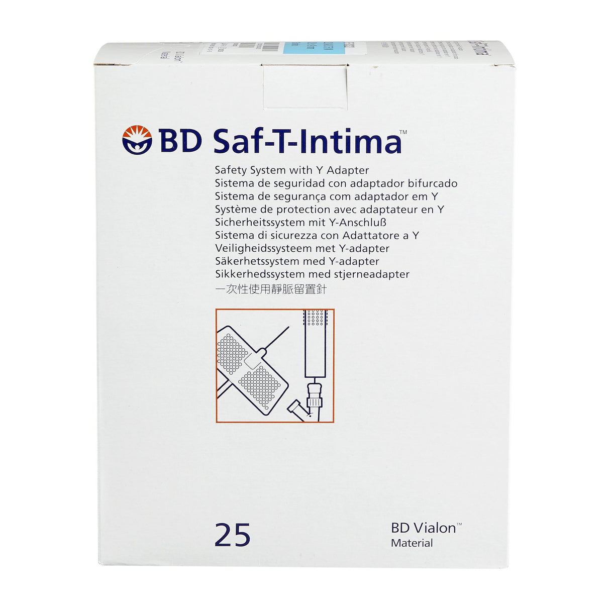 Closed IV Catheter Saf-T-Intima™ 22 Gauge 3/4 Inch Vialon Winged Hub Blood Control - BeHope