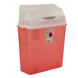 Sharps Container GatorGuard™ In-Room™ Translucent Red Base 20-1/2 H X 14 W X 6 D Inch Horizontal Entry 3 Gallon - BeHope