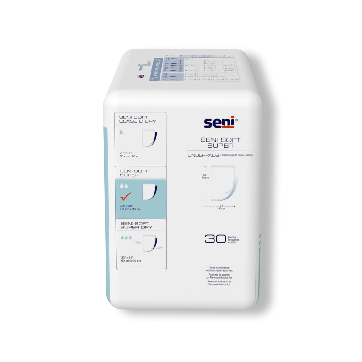 Disposable Underpad Seni® Soft Super 23 X 35 Inch Cellulose Pulp Moderate Absorbency - BeHope