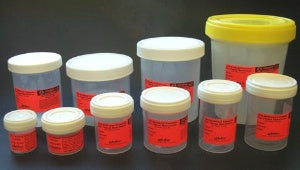Prefilled Formalin Container Sp® Polypropylene Wide-Mouth Screw Cap Biohazard Warning Label - BeHope