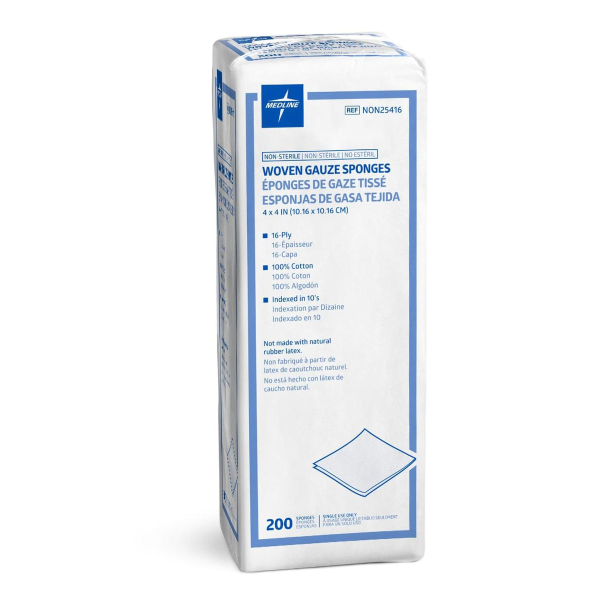 Gauze Sponge Medline Nonsterile 200 Per Pack