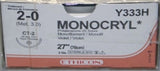 Absorbable Suture with Needle Monocryl™ Poliglecaprone CT-2 1/2 Circle Taper Point Needle Size 2-0 Monofilament - BeHope