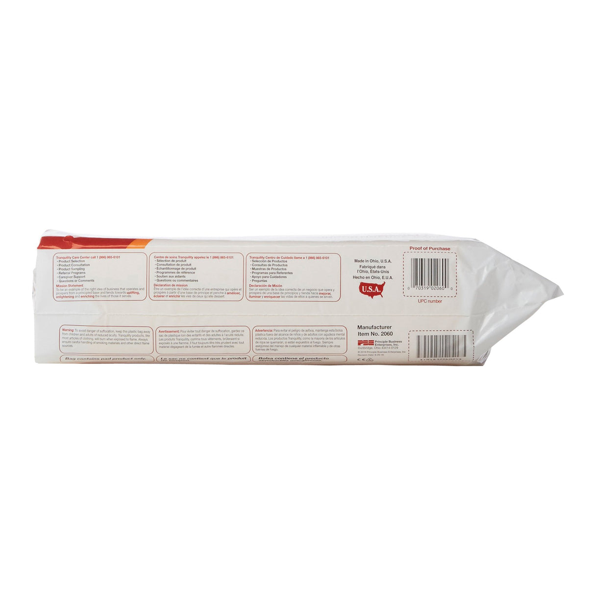 Booster Pad Tranquility TopLiner 4-1/4 X 15 Inch Heavy Absorbency Super Absorbent Core Super