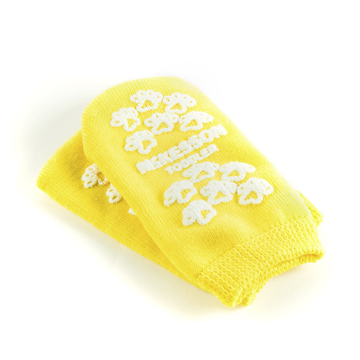 Slipper Socks McKesson Terries™ Unisex Toddler Single Tread Single Patient Use Yellow - BeHope