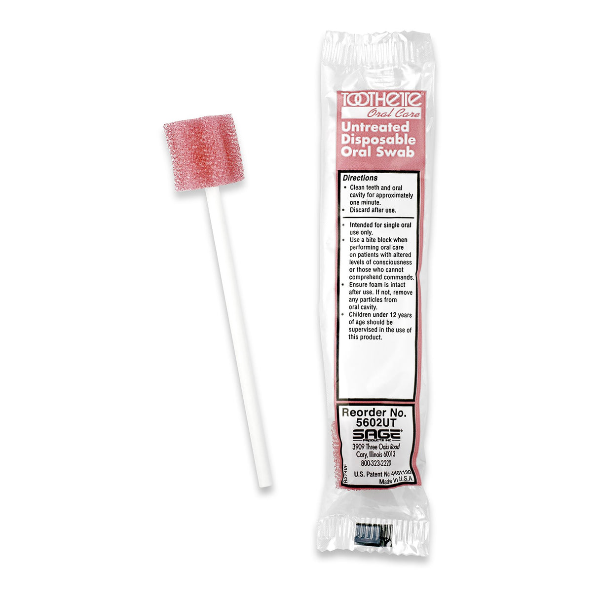 Oral Swab Toothette® Untreated Foam Tip 1 per Pack - BeHope