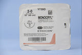 Absorbable Suture with Needle Monocryl™ Poliglecaprone CT-1 1/2 Circle Taper Point Needle Size 2-0 Monofilament - BeHope