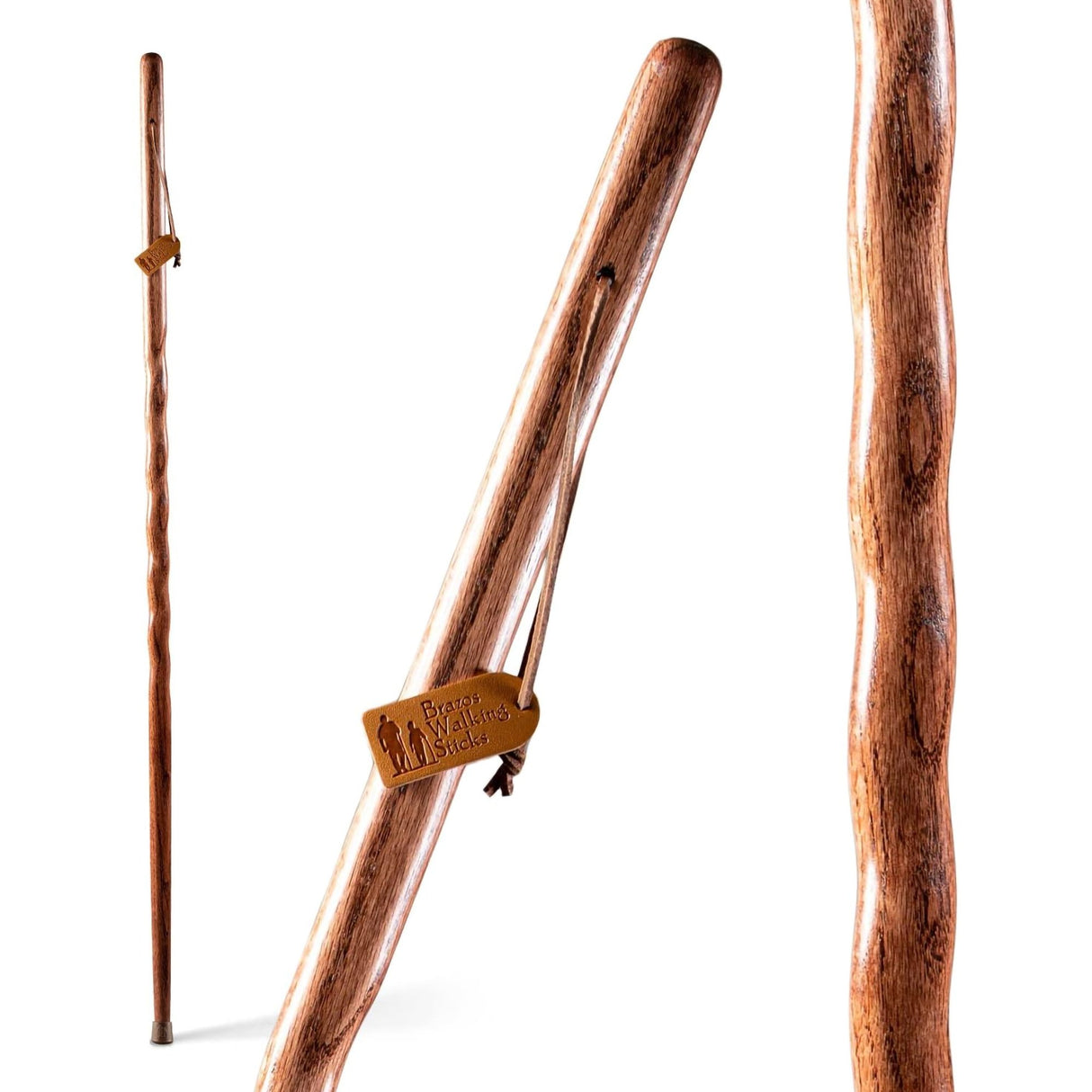 Walking Stick Brazos™ Twisted Wood 48 Inch Height Red - BeHope