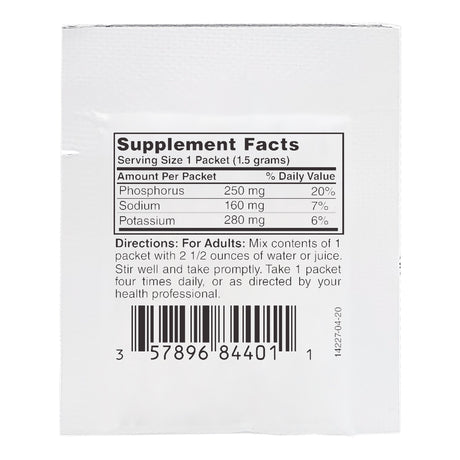 Dietary Supplement Geri-Care® Phosphorus / Sodium / Potassium 250 mg -160 mg - 280 mg Strength Oral Powder 100 per Box Strawberry Flavor - BeHope