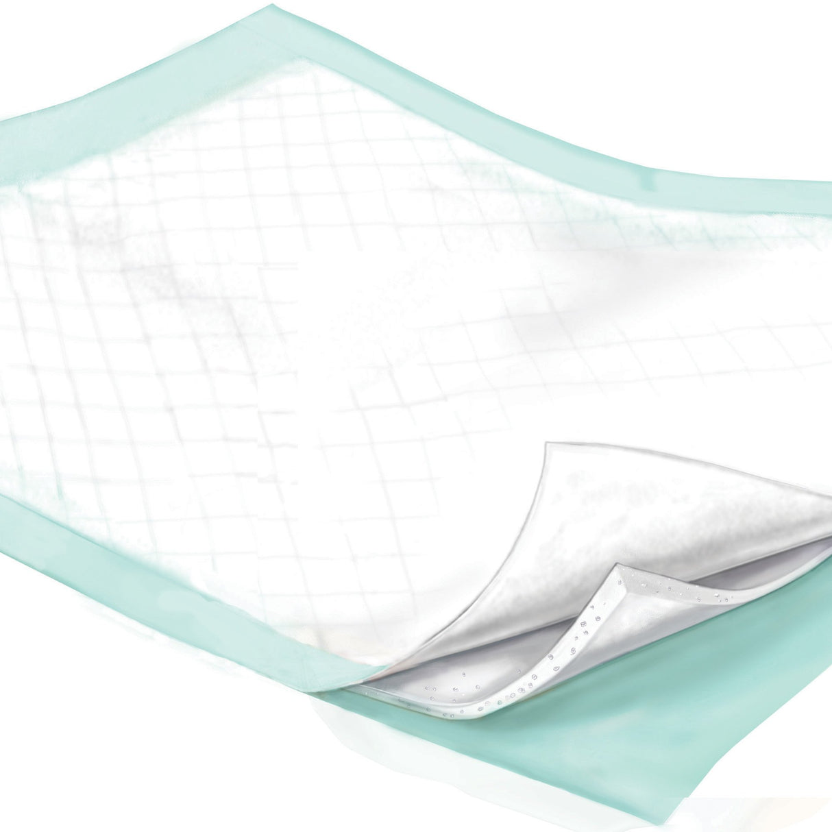 Disposable Underpad Wings Plus 36 X 36 Inch Fluff / Polymer Heavy Absorbency - BeHope