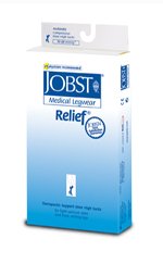 Compression Stocking JOBST Relief Thigh High Large Beige Open Toe - BeHope