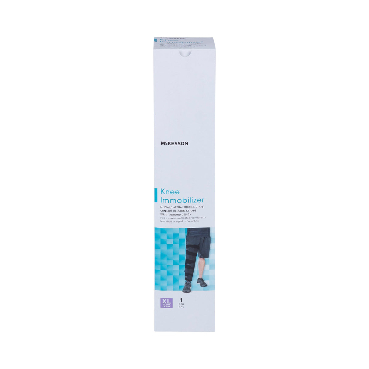 Knee Immobilizer McKesson X-Large Up to 36 Inch Thigh Circumference 18 Inch Length Left or Right Knee - BeHope