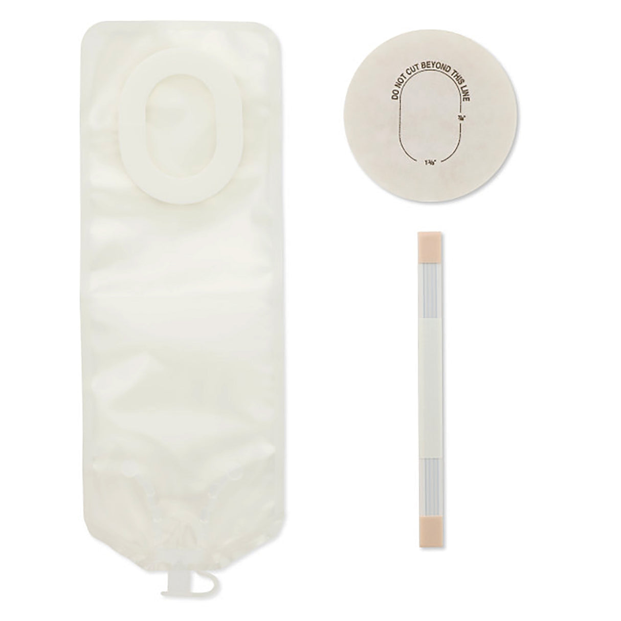 Ostomy Pouch Pouchkins™ Newborn One-Piece System 6 Inch Length Flat, Trim To Fit 7/8 to 1-3/8 Inch Stoma Drainable - BeHope