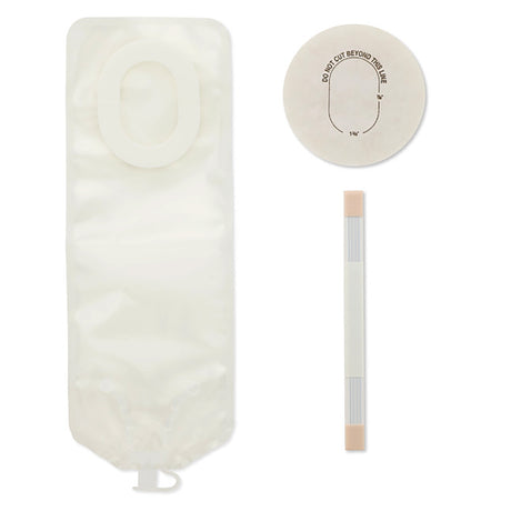 Ostomy Pouch Pouchkins™ Newborn One-Piece System 6 Inch Length Flat, Trim To Fit 7/8 to 1-3/8 Inch Stoma Drainable - BeHope