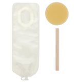 Ostomy Pouch Pouchkins™ Newborn One-Piece System 6 Inch Length Flat, Trim To Fit 7/8 to 1-3/8 Inch Stoma Drainable - BeHope