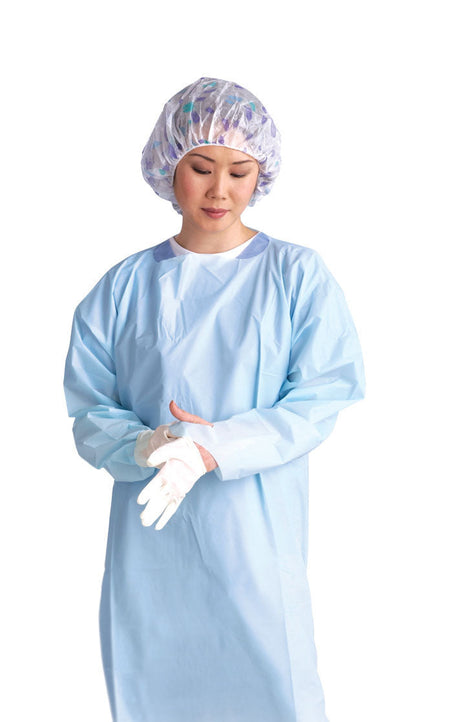 Protective Procedure Gown Thumbs Up® Regular / Large Blue Nonsterile Not Rated Disposable