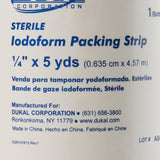 Wound Packing Strip Dukal Iodoform 1/4 Inch X 5 Yard Sterile Antiseptic - BeHope