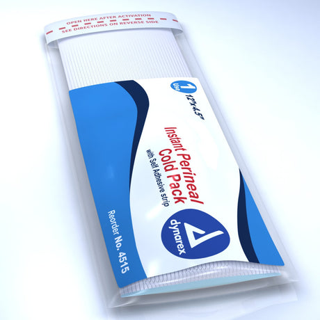Instant Cold Pack Dynarex® Perineal One Size Fits Most 4-1/2 X 12 Inch Plastic / Calcium Ammonium Nitrate / Water Disposable - BeHope
