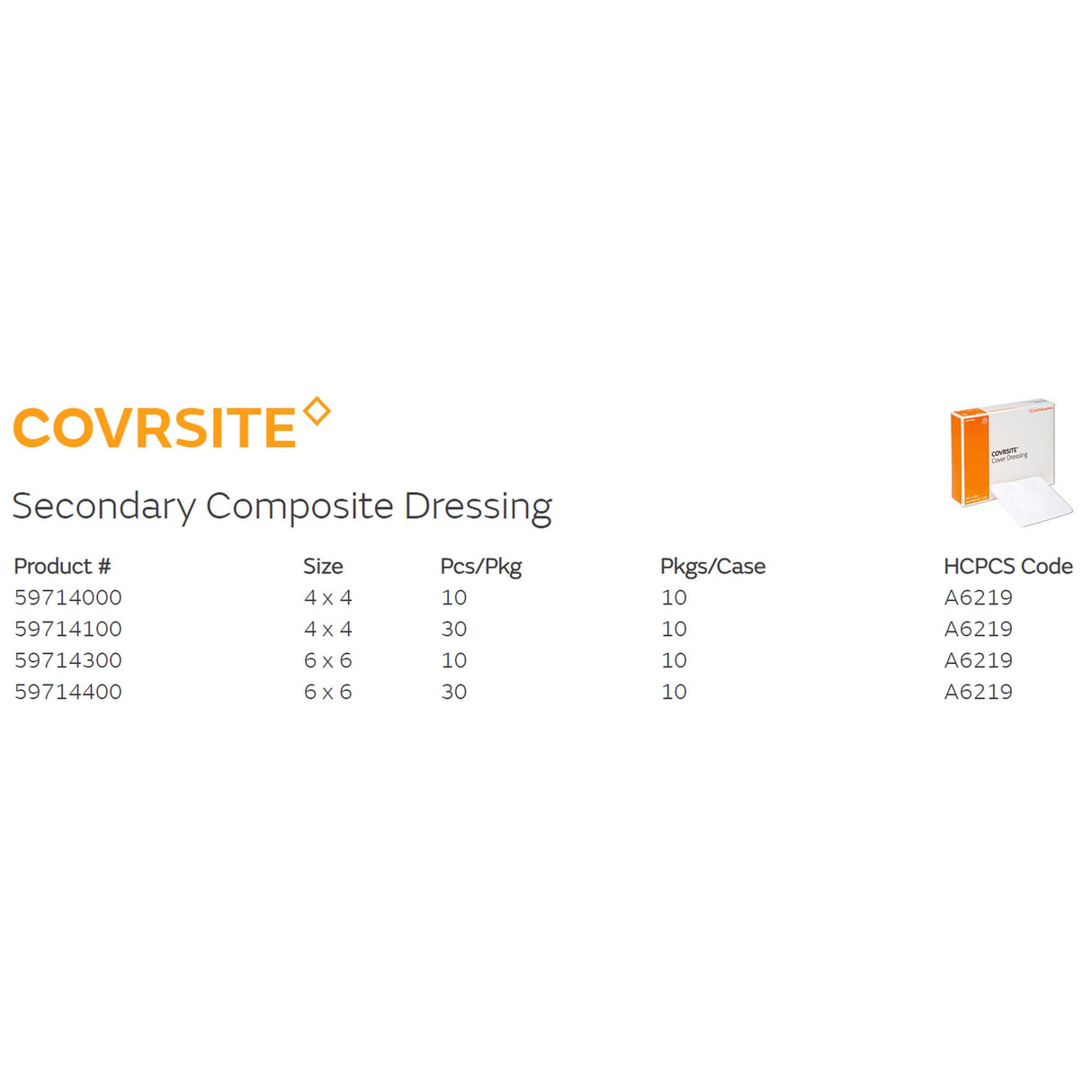 Composite Dressing Covrsite Sterile Water Resistant Secondary Dressing - BeHope