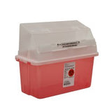 Sharps Container GatorGuard™ Jr Translucent Red Base 14 H X 13 W X 6 D Inch Horizontal Entry 1.25 Gallon - BeHope