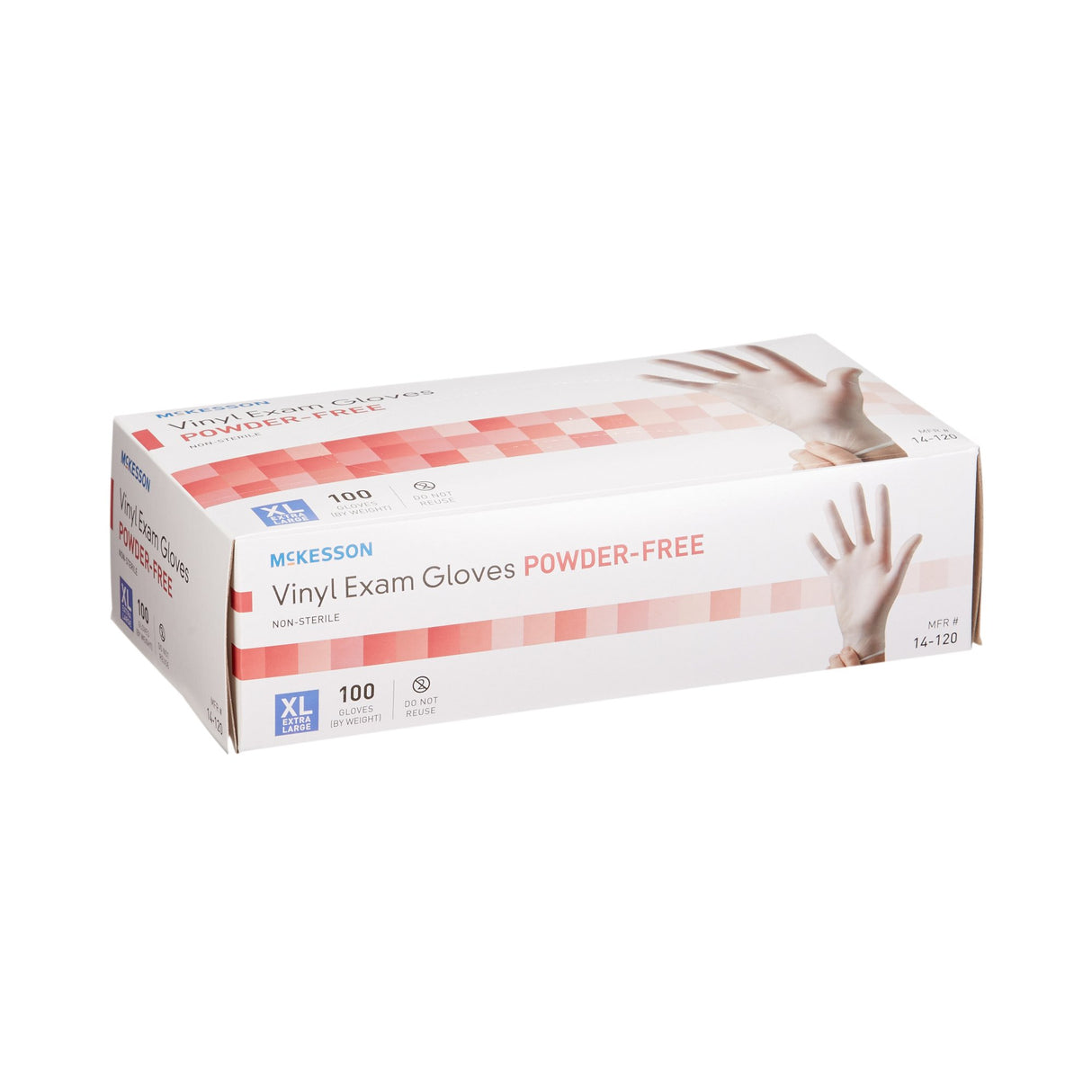 Exam Glove McKesson X-Large NonSterile Vinyl Standard Cuff Length Smooth Clear Not Rated - BeHope