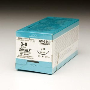 Sofsilk™ Braided Silk Nonabsorbable Surgical Suture with Needle for Ligation - BeHope