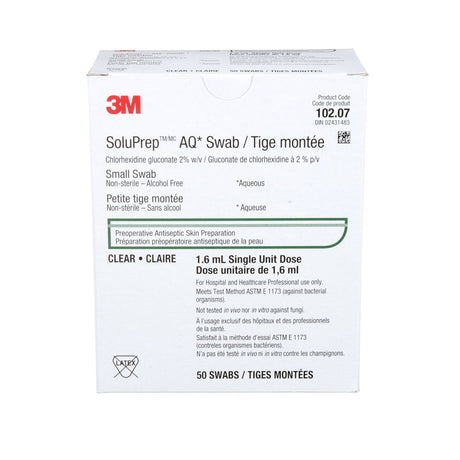 Soluprep Aq I.v. Small Swabstick With 2% Chg Alcohol Free Clear - BeHope