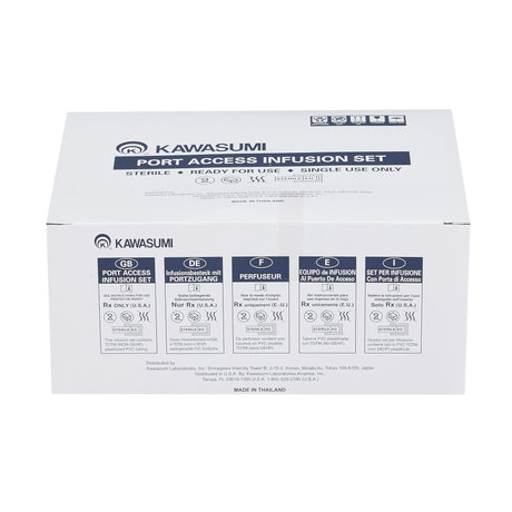 Huber Infusion Set Kawasumi 20 Gauge 3/4 Inch 8 Inch Tubing Without Port - BeHope