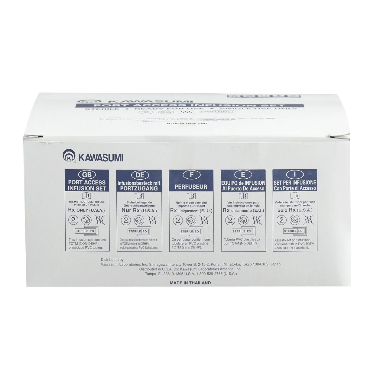 Huber Infusion Set Kawasumi 22 Gauge 3/4 Inch 8 Inch Tubing Without Port - BeHope