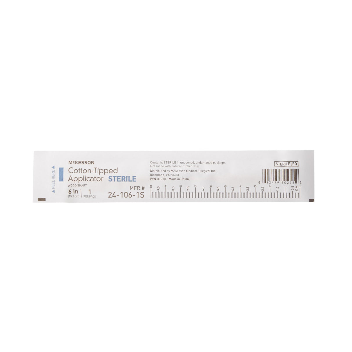 Swabstick McKesson Cotton Tip Wood Shaft 6 Inch Sterile 1 per Pack - BeHope