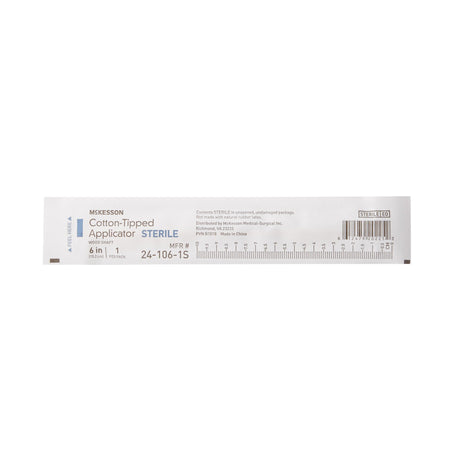 Swabstick McKesson Cotton Tip Wood Shaft 6 Inch Sterile 1 per Pack - BeHope