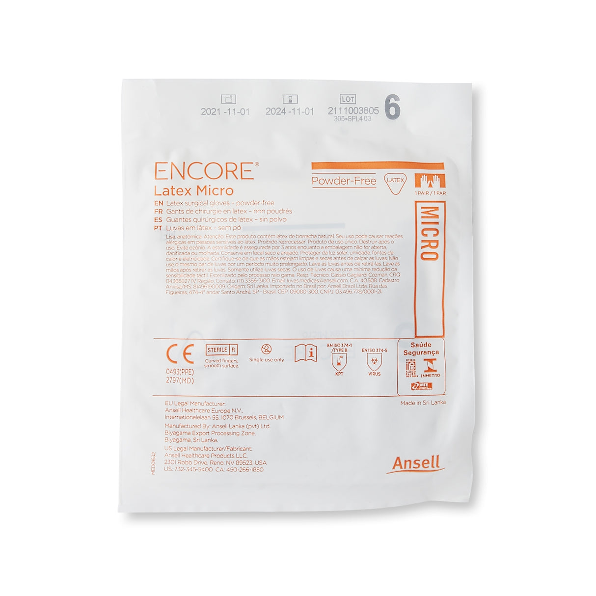 Surgical Glove Encore® Latex Micro-textured Double Gloving Chemo Tested - BeHope