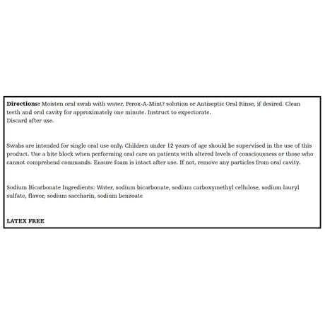 Oral Swab Toothette® Plus Sodium Bicarbonate Foam Tip 20 per Pack - BeHope