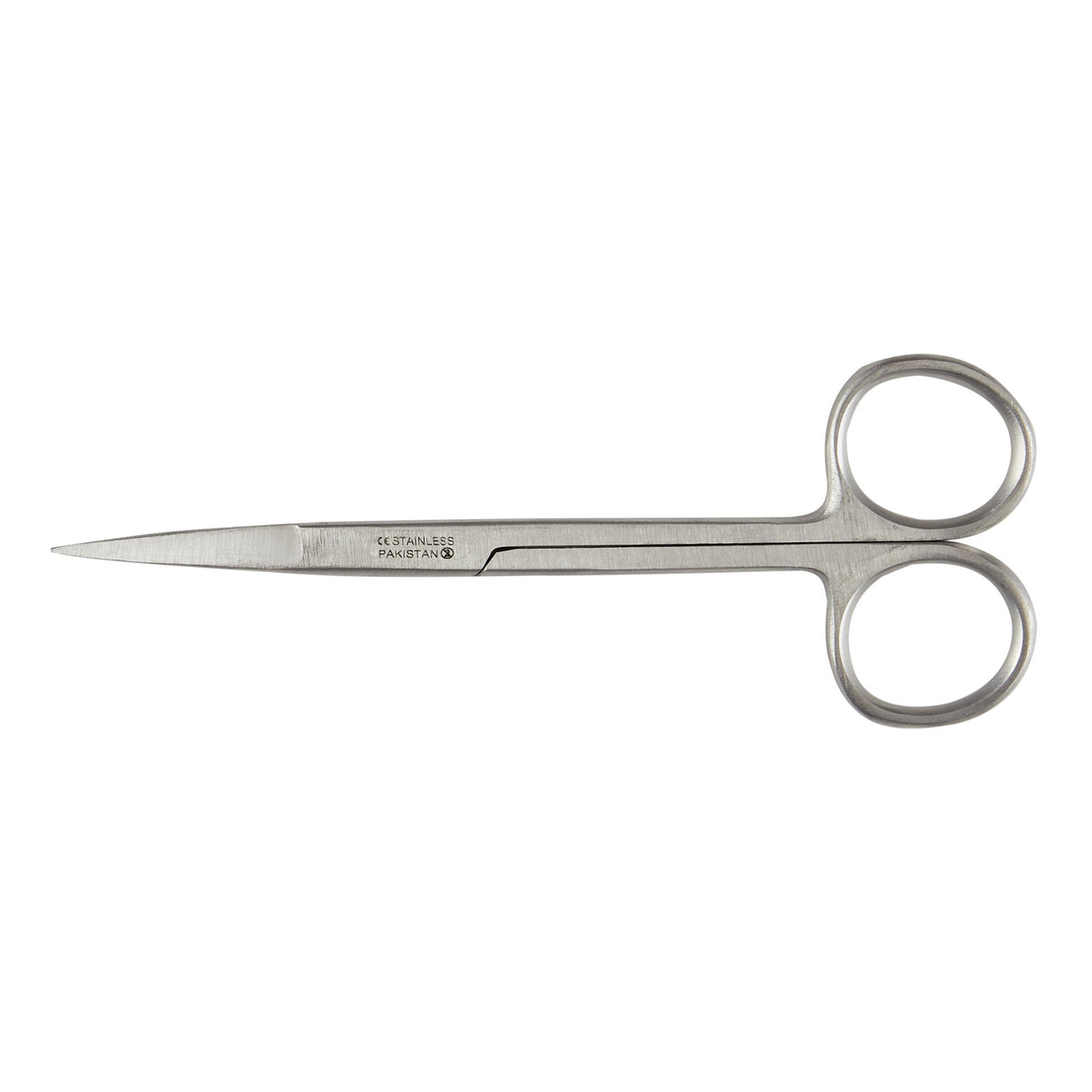 Iris Scissors Econo Sterile™ 4-1/2 Inch Length Floor / Office Grade Pakistani Stainless Steel Sterile Finger Ring Handle Straight Sharp Tip / Sharp Tip - BeHope