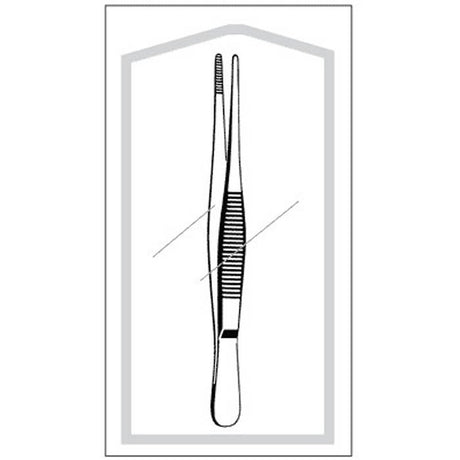 Dressing Forceps Econo Sterile™ 5 Inch Length Floor / Office Grade Pakistani Stainless Steel Sterile NonLocking Thumb Handle Straight Serrated Tips - BeHope