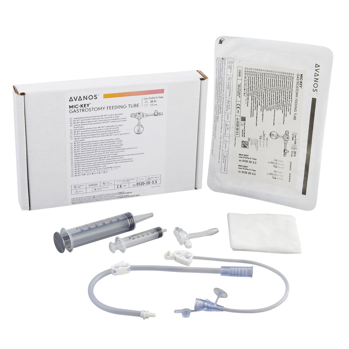 Low Profile Gastrostomy Tube Kit MIC-Key® 20 Fr. 3.5 cm Tube Silicone Sterile - BeHope