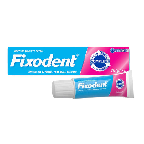 Fixodent Original Denture Adhesive Cream for Strong All-Day Hold and Food Seal - BeHope
