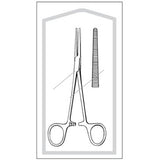 Hemostatic Forceps Econo Sterile™ Crile 5-1/2 Inch Length Floor / Office Grade Pakistani Stainless Steel Sterile Locking Finger Ring Handle Straight Serrated Tips - BeHope