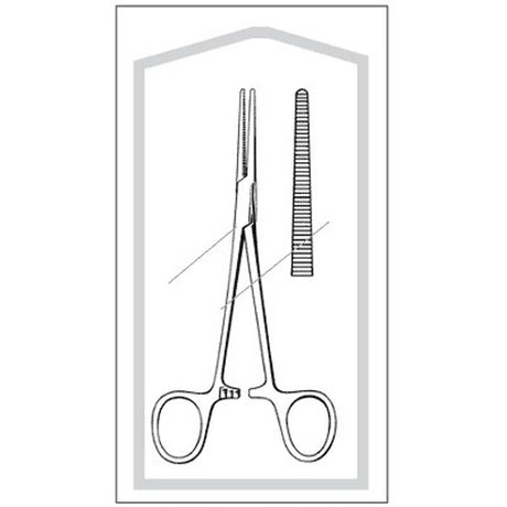 Hemostatic Forceps Econo Sterile™ Crile Sterile Stainless Steel Locking Horizontal Serrations - BeHope