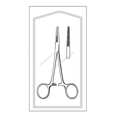 Hemostatic Forceps Econo Sterile™ Kelly Pakistani Stainless Steel Locking Handle - BeHope