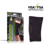 Elbow Support Green Drop Small / Medium Pull-On Sleeve Left or Right Elbow 8 to 12 Inch Elbow Circumference Black