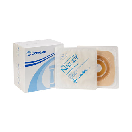 Ostomy Barrier Sur-Fit Natura® Precut, Standard Wear Stomahesive® Adhesive 45 mm Flange Sur-Fit® Natura® System Hydrocolloid 1 Inch Opening 4 X 4 Inch - BeHope