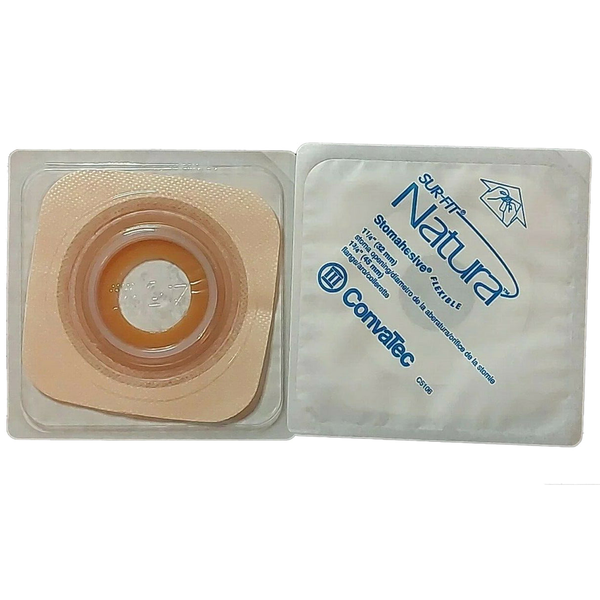 Ostomy Barrier Sur-fit Natura® Stomahesive® Adhesive Standard Wear Hydrocolloid - BeHope