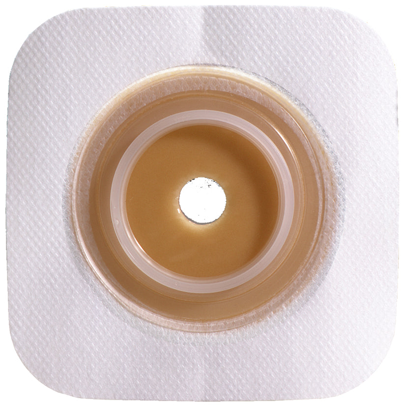 Ostomy Barrier Sur-Fit Natura® Precut, Standard Wear Acrylic Tape 57 mm Flange Sur-Fit® Natura® System Hydrocolloid 1-5/8 Inch Opening 5 X 5 Inch - BeHope