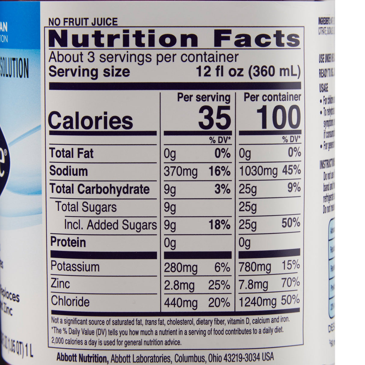 Oral Electrolyte Solution Pedialyte® Classic Grape Flavor 33.8 oz. - BeHope