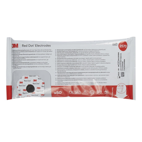 3m™ Red Dot™ Adult Ecg Monitoring Electrode with Abrader Sticky Gel Foam Backing - BeHope