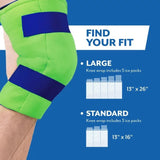 Cold Pack with Wrap Polar Ice® Knee Large 13 X 26 Inch Nylon / Polyester / Water Reusable - BeHope