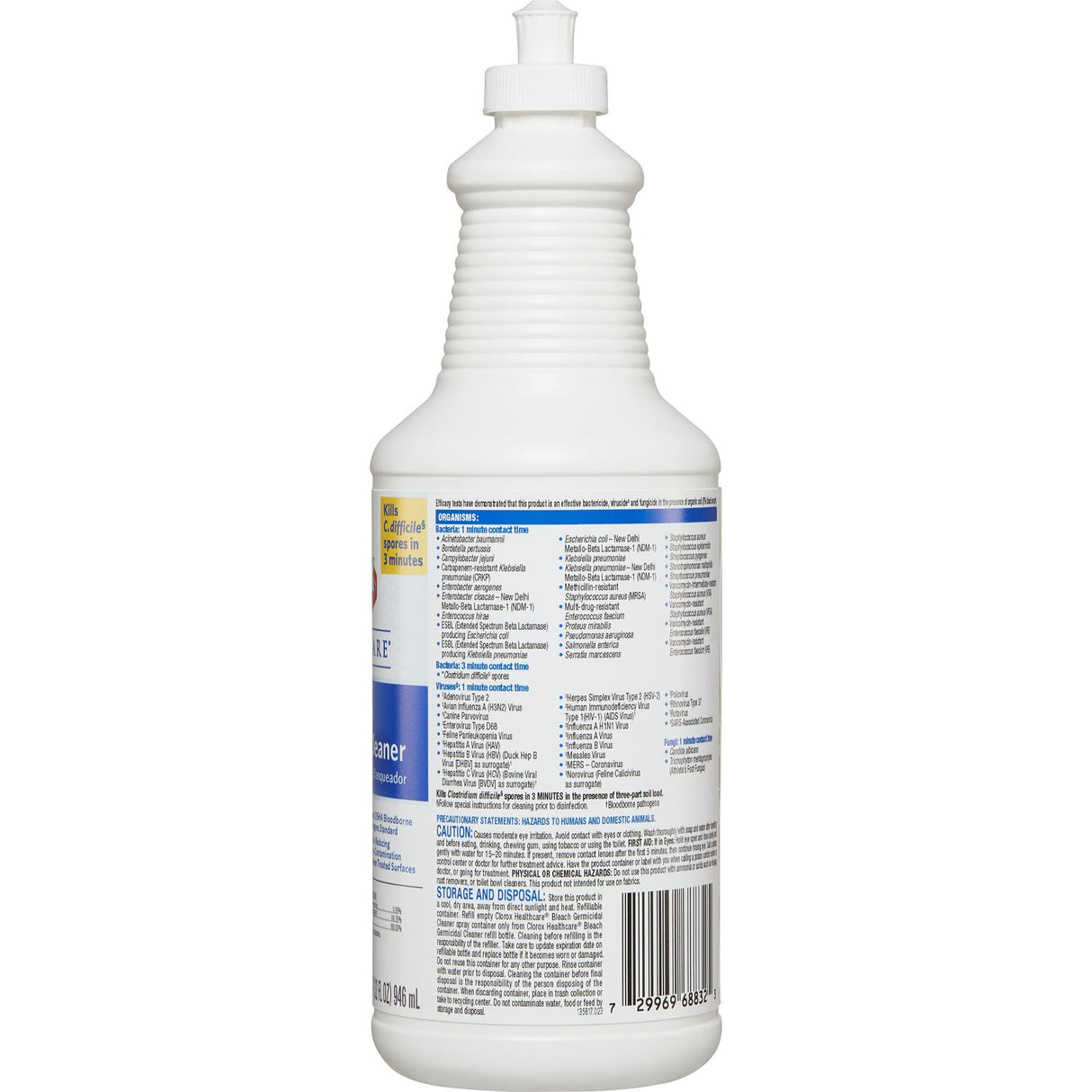 Surface Disinfectant Cleaner Clorox Healthcare® Bleach Germicidal Manual Squeeze Liquid 32 oz. Bottle Fruity Floral Bleach Scent NonSterile - BeHope