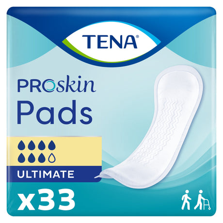 Bladder Control Pad TENA ProSkin Ultimate 16 Inch Length Heavy Absorbency Dry-Fast Core One Size Fits Most