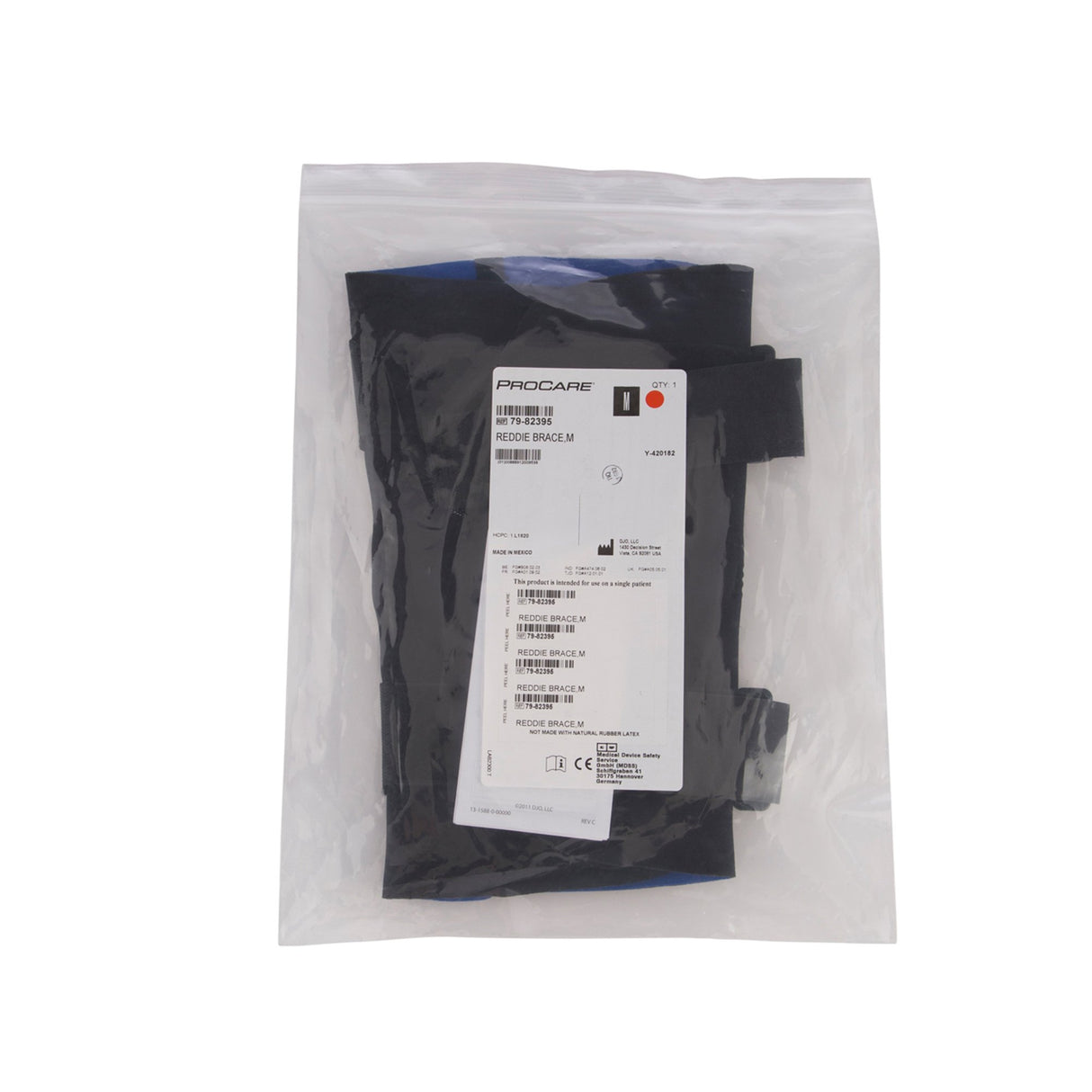 Knee Brace Reddie® Brace Medium Wraparound / Hook and Loop Strap Closure 18 to 20-1/2 Inch Circumference Left or Right Knee - BeHope