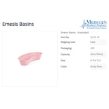 Emesis Basin Medegen Dusty Rose 20 oz. Plastic Single Patient Use - BeHope